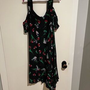 Floral Black Dress